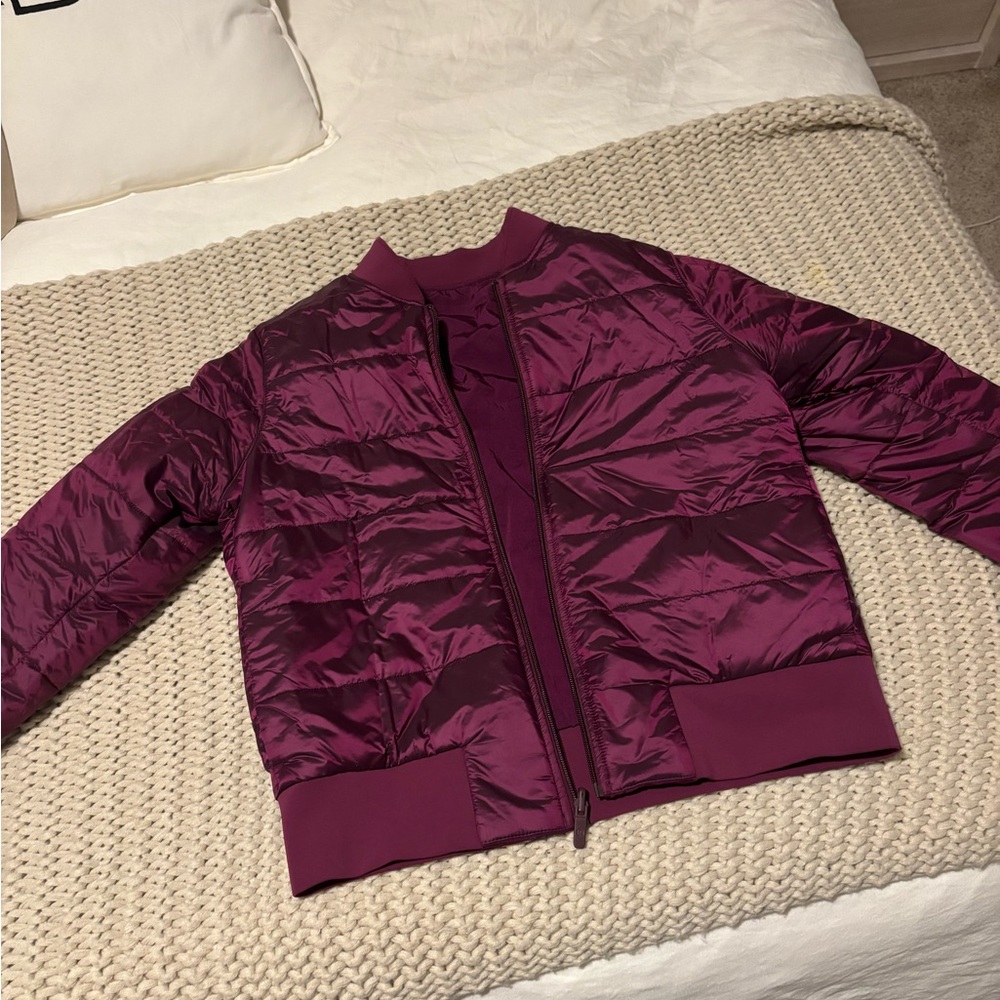 Lululemon Burgundy Reversible Bomber Jacket